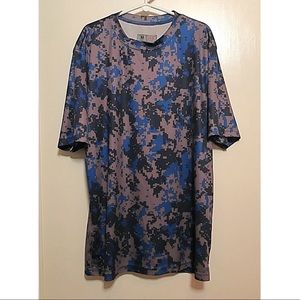 {A4} Pixel Patterned Graphic T-Shirt, M